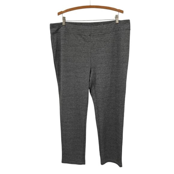 Chico’s Textured Black/White Pull On Pants Women's Size 3 (XL 16/18) - Picture 1 of 6
